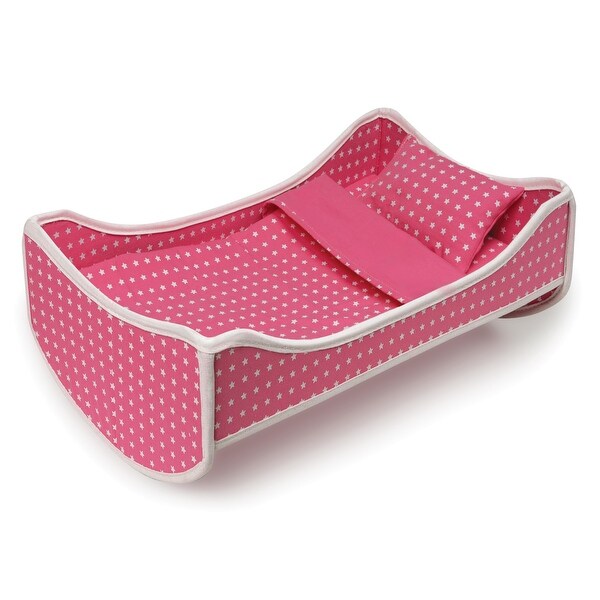 Badger Basket Trolley Doll Carrier with Rocking Bed and Bedding - Pink/Star 11 Badger Basket Trolley Doll Carrier with Rocking Bed and Bedding - Pink/Star