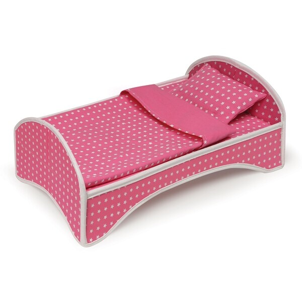 Badger Basket Trolley Doll Carrier with Rocking Bed and Bedding - Pink/Star 7 Badger Basket Trolley Doll Carrier with Rocking Bed and Bedding - Pink/Star
