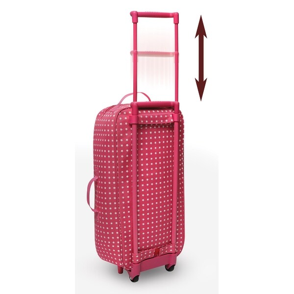 Badger Basket Trolley Doll Carrier with Rocking Bed and Bedding - Pink/Star 9 Badger Basket Trolley Doll Carrier with Rocking Bed and Bedding - Pink/Star