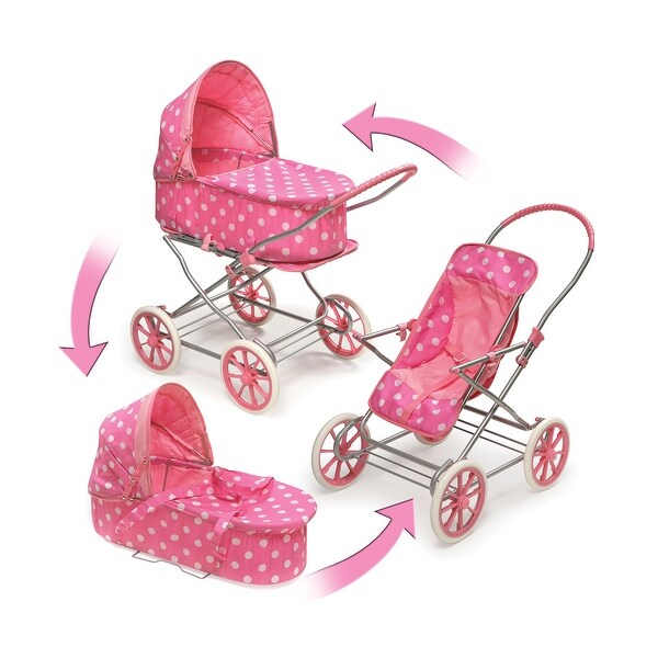 Badger Basket Just Like Mommy 3-in-1 Doll Pram/Carrier/Stroller