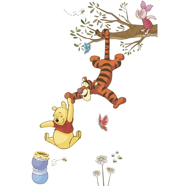 Winnie the Pooh Swinging for Honey Peel and Stick Giant Wall Decals