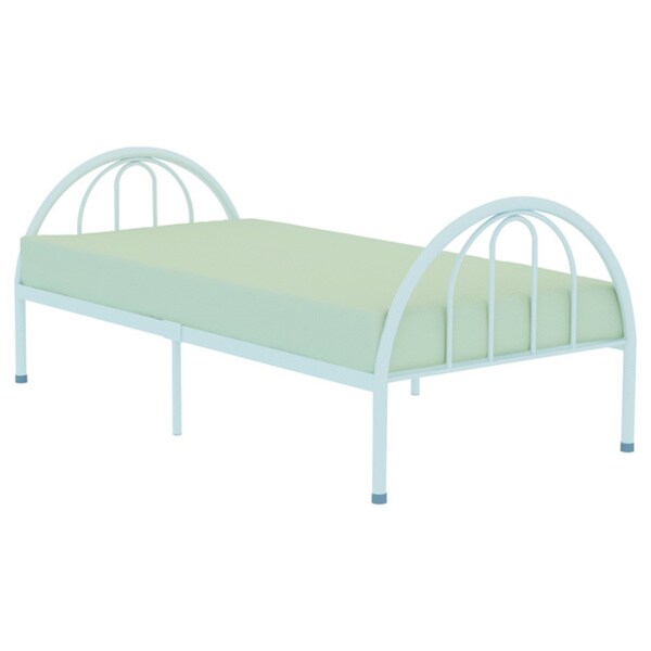 Rack Brooklyn White Steel Twin Bed