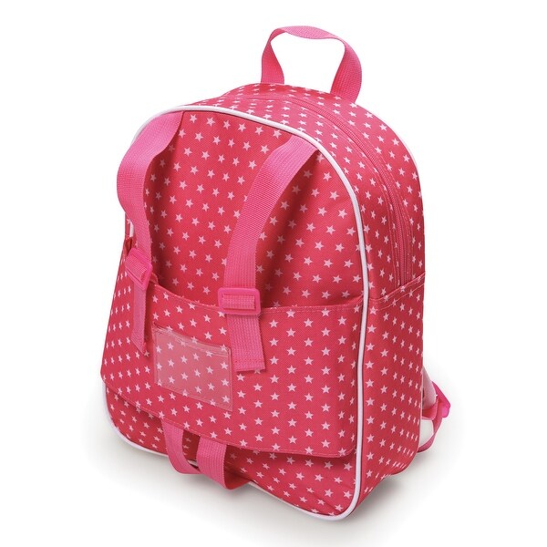 Badger Basket Doll Travel Backpack - Pink/Star