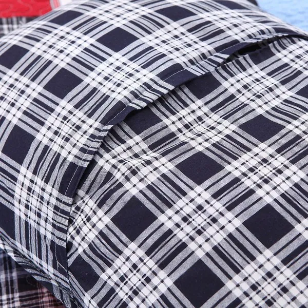 Thomas Firetruck Blue Red Plaid Patchwork Queen Quilt Bedding Set
