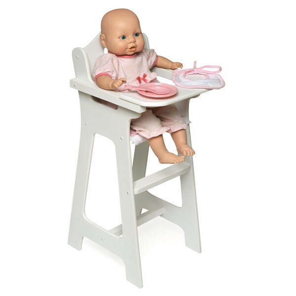 Badger Basket Doll High Chair with Accessories and Free Personalization Kit