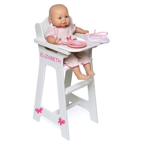Badger Basket Doll High Chair with Accessories and Free Personalization Kit