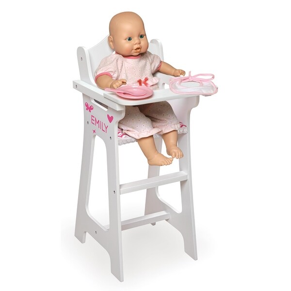 Badger Basket Doll High Chair with Accessories and Free Personalization Kit