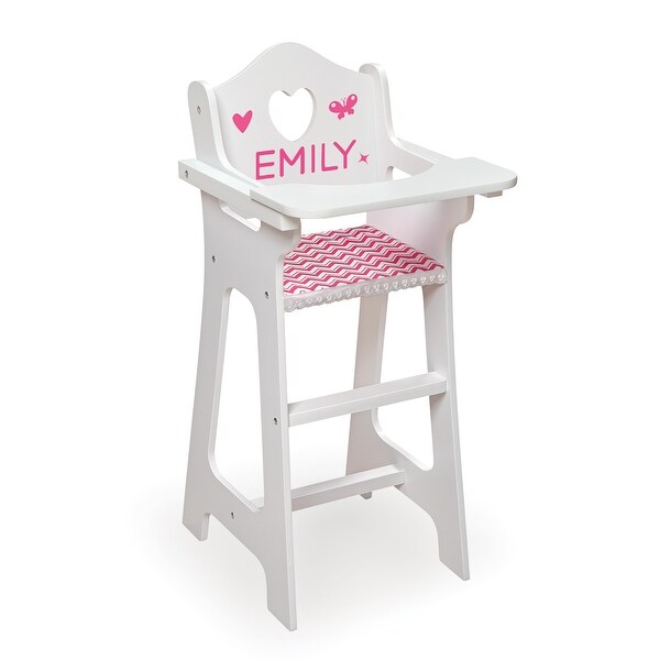 Badger Basket Doll High Chair with Accessories and Free Personalization Kit