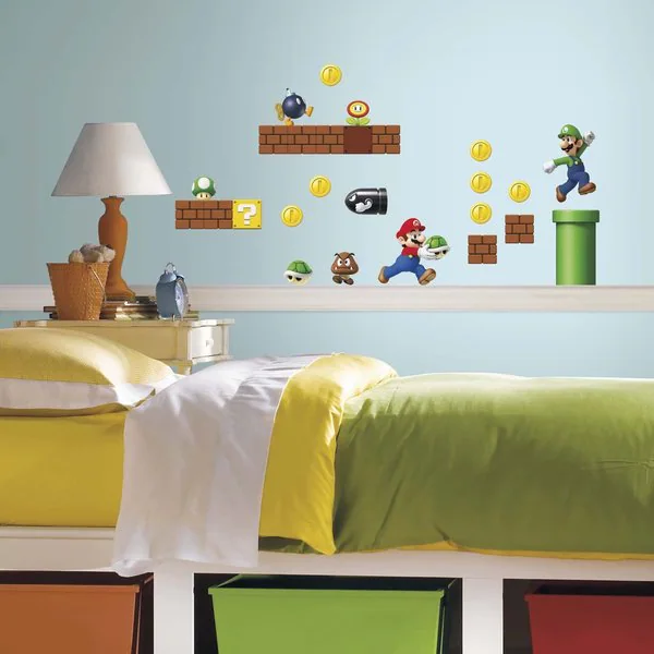 Nintendo - Super Mario Build a Scene Peel and Stick Wall Decals