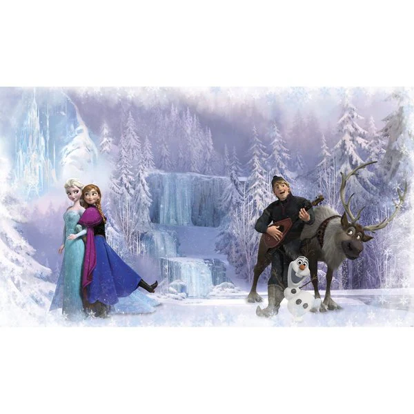 Disney Frozen Chair Rail Prepasted Mural 6' x 10.5' - Ultra-strippable