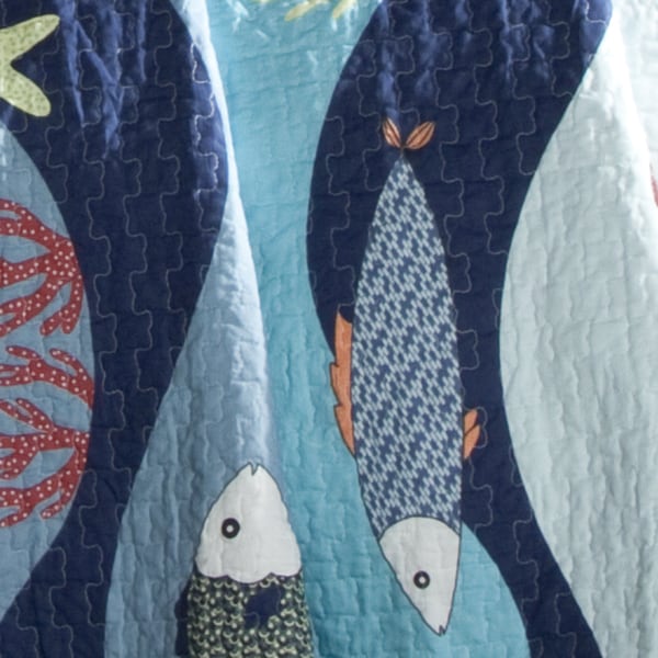 Lush Decor Sealife 3-Piece Cotton Quilt Set