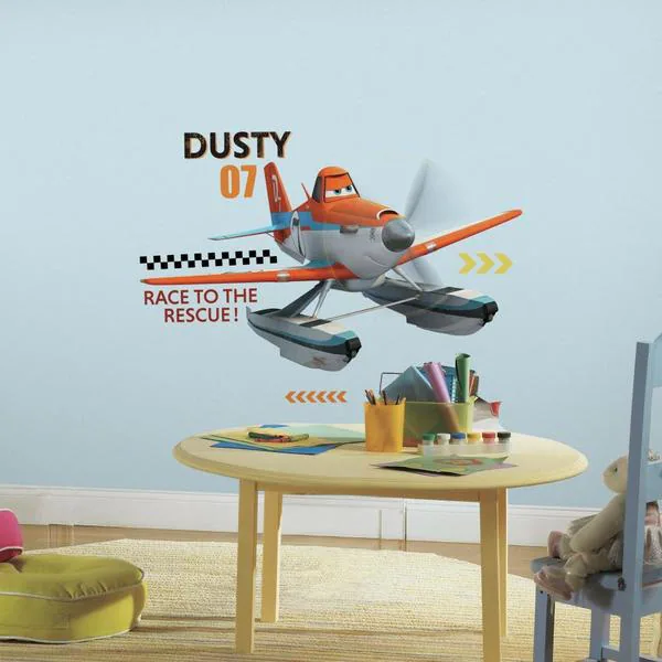 Planes Fire & Rescue Dusty Peel and Stick Giant Wall Decals