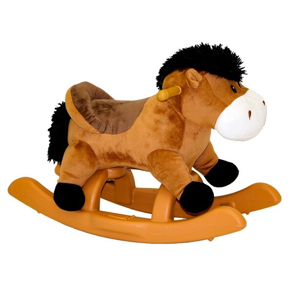 Ponyland 24-inch Brown Rocking Horse with Sound