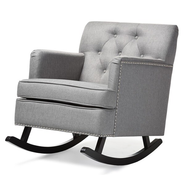 Contemporary Fabric Rocking Chair by Baxton Studio