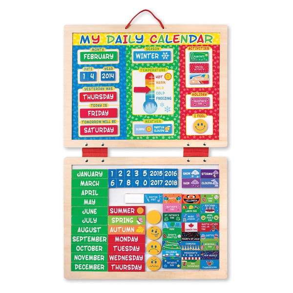 Melissa & Doug My First Daily Magnetic Calendar - Multi