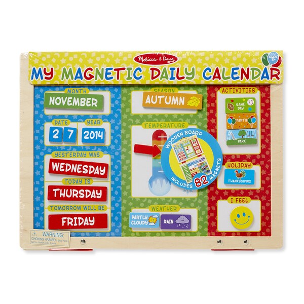 Melissa & Doug My First Daily Magnetic Calendar - Multi