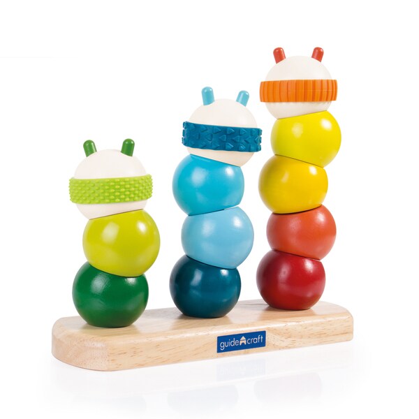 Caterpillar Stacking - Yellow/Blue 4 Caterpillar Stacking - Yellow/Blue