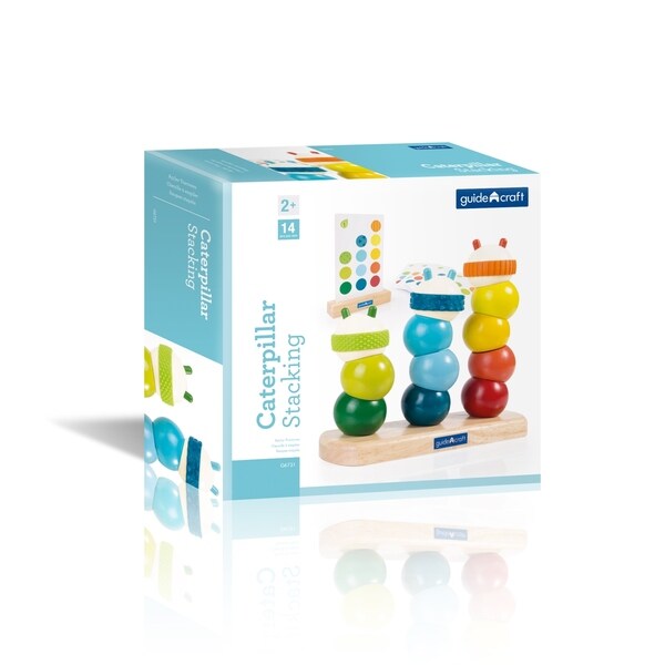 Caterpillar Stacking - Yellow/Blue 6 Caterpillar Stacking - Yellow/Blue