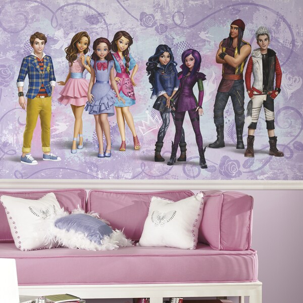 Descendants XL 6-foot x 10.5-foot Chair Rail Ultra-strippable Prepasted Mural