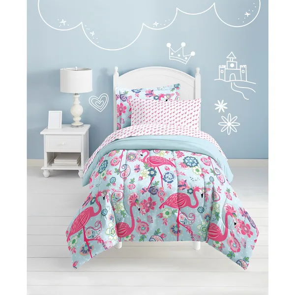 Dream Factory Flamingo 7-piece Bed in a Bag with Sheet Set 3 Dream Factory Flamingo 7-piece Bed in a Bag with Sheet Set