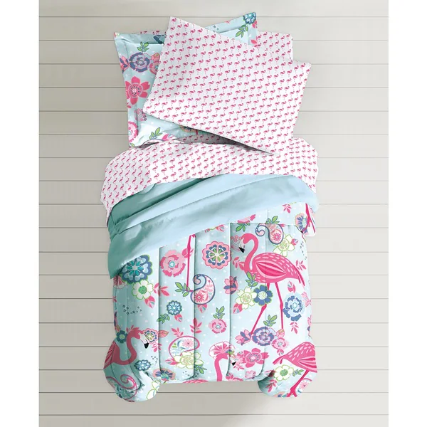 Dream Factory Flamingo 7-piece Bed in a Bag with Sheet Set 4 Dream Factory Flamingo 7-piece Bed in a Bag with Sheet Set