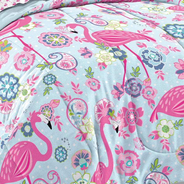 Dream Factory Flamingo 7-piece Bed in a Bag with Sheet Set 5 Dream Factory Flamingo 7-piece Bed in a Bag with Sheet Set
