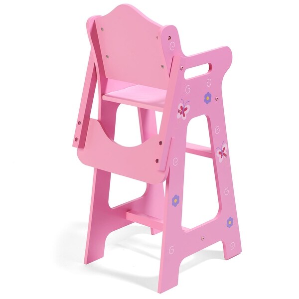 Badger Basket Blossoms and Butterflies Doll High Chair - Pink 6 Badger Basket Blossoms and Butterflies Doll High Chair - Pink