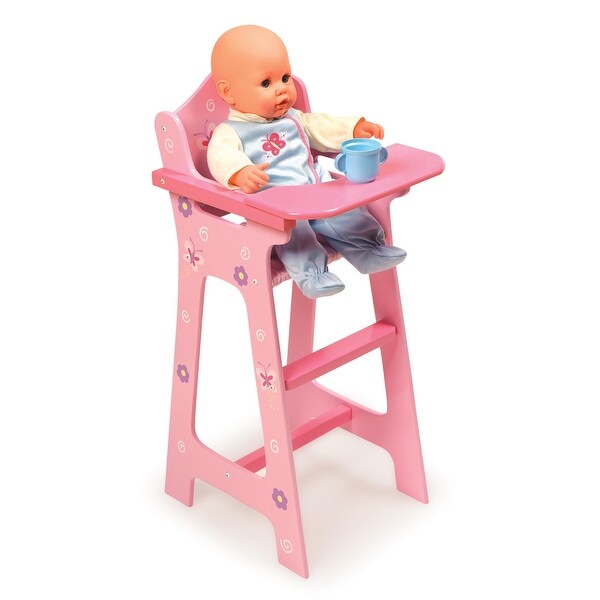Badger Basket Blossoms and Butterflies Doll High Chair - Pink 7 Badger Basket Blossoms and Butterflies Doll High Chair - Pink