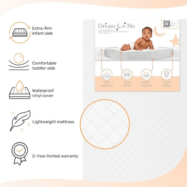 Dream On Me Sunset 3-inch Fiber Baby Crib Mattress