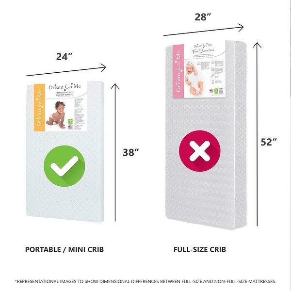 Dream On Me Holly 3-Inch Fiber Baby Crib Mattress 4 Dream On Me Holly 3-Inch Fiber Baby Crib Mattress