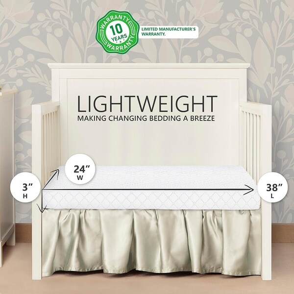 Dream On Me Holly 3-Inch Fiber Baby Crib Mattress 6 Dream On Me Holly 3-Inch Fiber Baby Crib Mattress