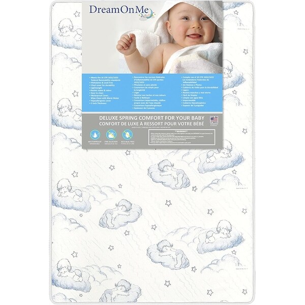 Dream On Me 3-Inch Spring Coil Mini Portable Crib Mattress