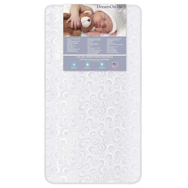 Dream On Me 150 Ultra Coil Inner Spring Vinyl Crib & Toddler Hypoallergenic Mattress