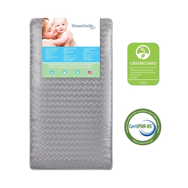 Dream On Me Slumber 6\"112 Coil Spring Crib and Toddler Bed Mattress