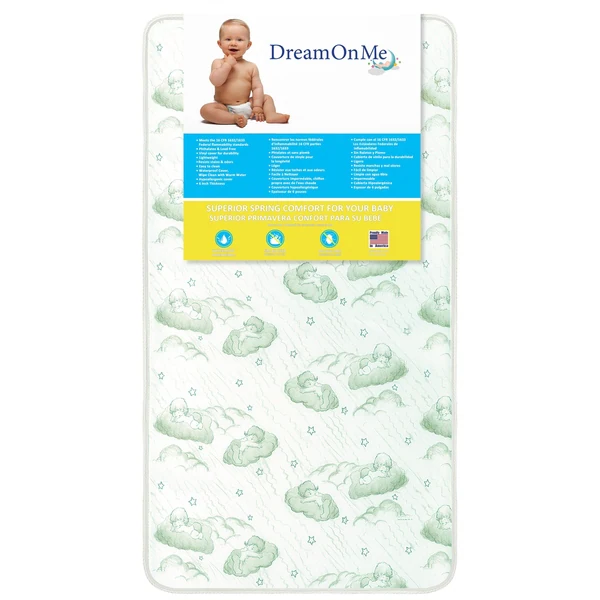 Dream On Me Nirvana Vinyl 6-inch 96 Coil Spring Crib and Toddler Bed Mattress 3 Dream On Me Nirvana Vinyl 6-inch 96 Coil Spring Crib and Toddler Bed Mattress