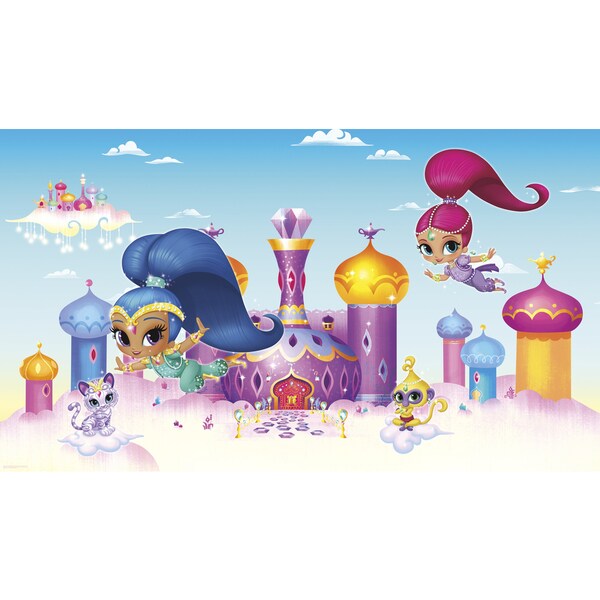 Shimmer and Shine Ultra-Strippable Chair Rail 6' x 10.5' Prepasted Mural by RoomMates