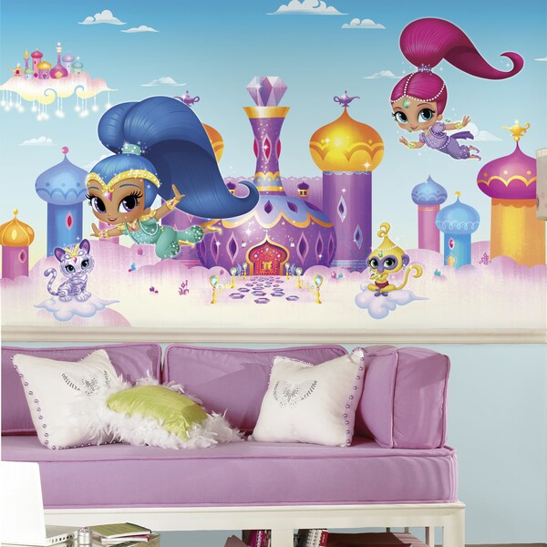 Shimmer and Shine Ultra-Strippable Chair Rail 6' x 10.5' Prepasted Mural by RoomMates