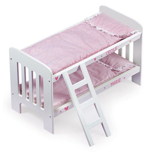 Badger Basket Doll Bunk Bed with Bedding and Ladder