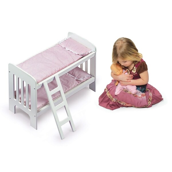 Badger Basket Doll Bunk Bed with Bedding and Ladder