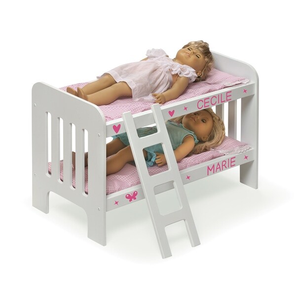 Badger Basket Doll Bunk Bed with Bedding and Ladder