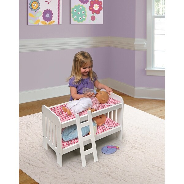Badger Basket Doll Bunk Bed with Bedding and Ladder