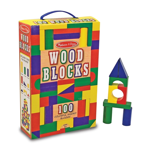 Melissa & Doug Set of 100 Wood Blocks