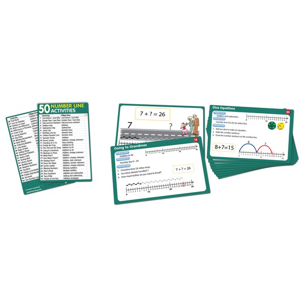 Junior Learning 50 Number Line Activities Learning Set
