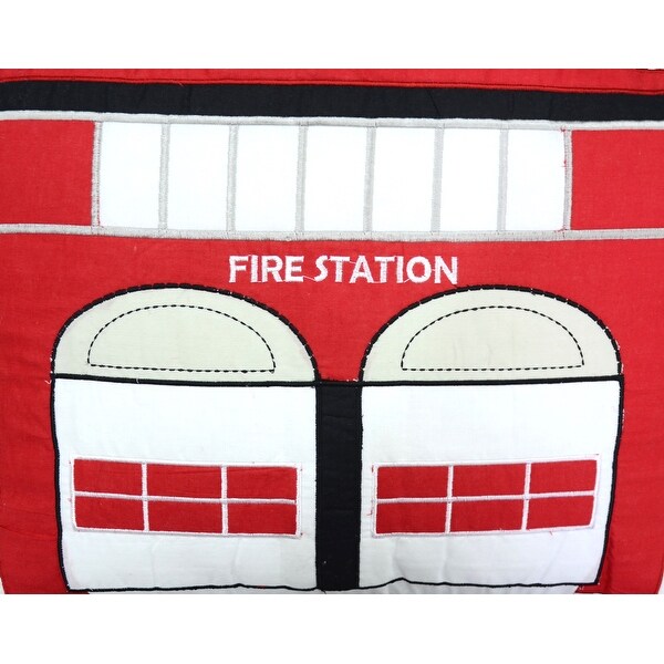 Fire Station Novelty Decorative Throw Pillow