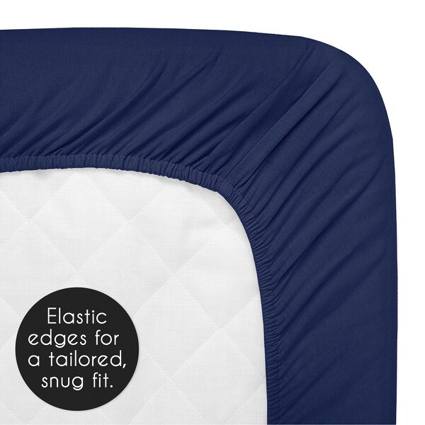 Sweet Jojo Designs Navy/Mint Woodsy Collection Fitted Crib Sheet 6 Sweet Jojo Designs Navy/Mint Woodsy Collection Fitted Crib Sheet