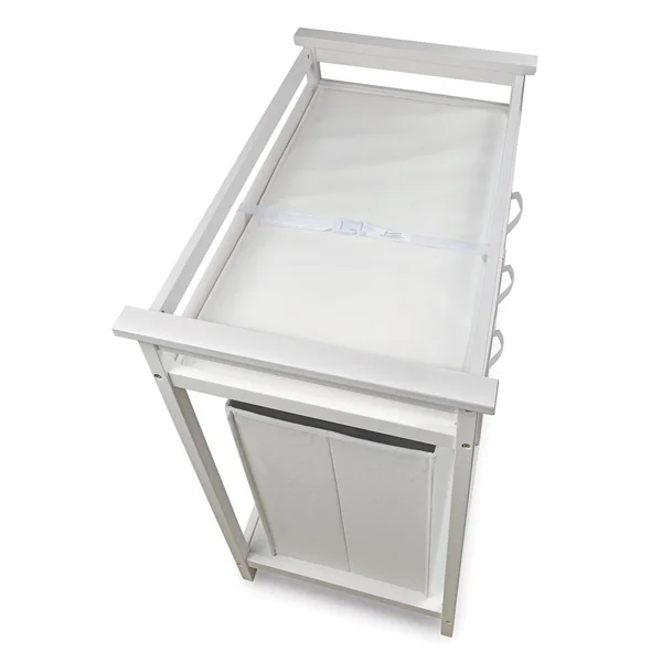 Modern Baby Changing Table with Hamper and 3 Baskets