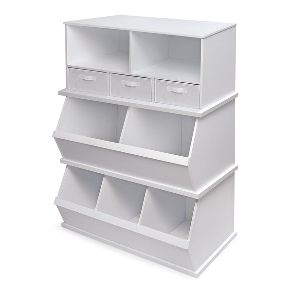 Badger Basket Two Bin Stackable Storage Cubby 11 Badger Basket Two Bin Stackable Storage Cubby