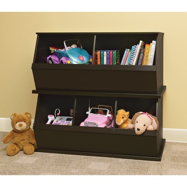 Badger Basket Two Bin Stackable Storage Cubby 13 Badger Basket Two Bin Stackable Storage Cubby