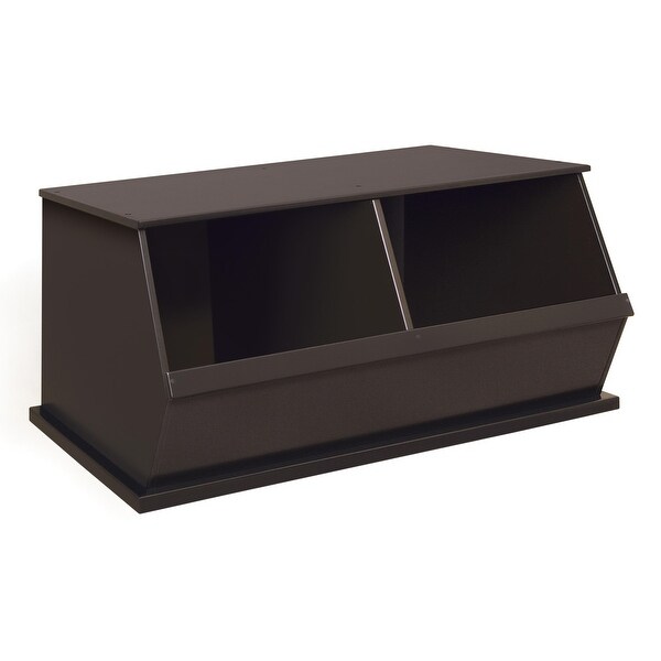 Badger Basket Two Bin Stackable Storage Cubby 14 Badger Basket Two Bin Stackable Storage Cubby