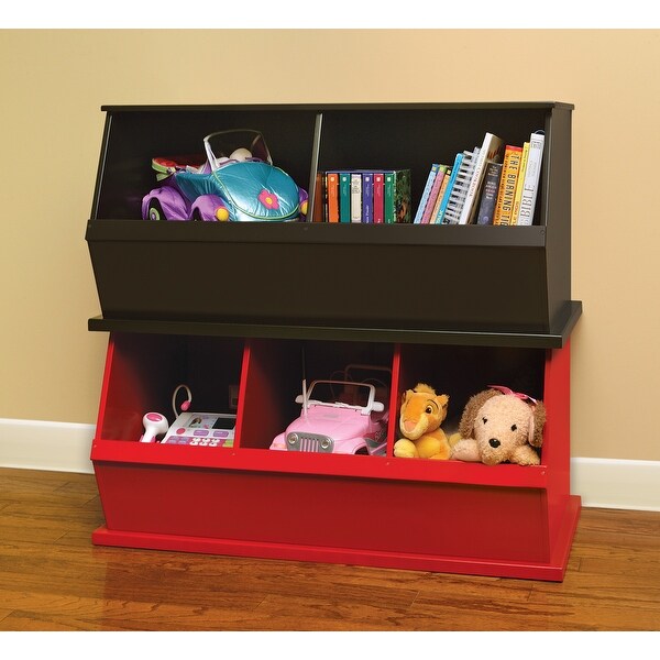 Badger Basket Two Bin Stackable Storage Cubby 17 Badger Basket Two Bin Stackable Storage Cubby